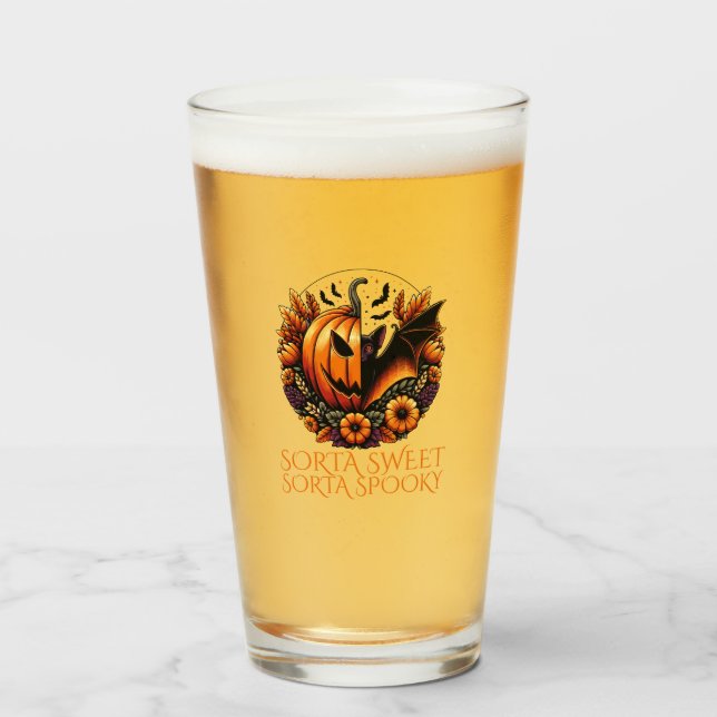 Sorta Sweet Sorta Spooky Glass (Front Filled)