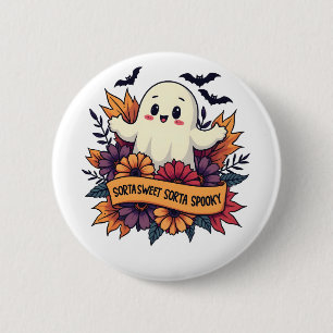 Sorta Sweet Sorta Spooky Halloween Ghost Fall Love 6 Cm Round Badge