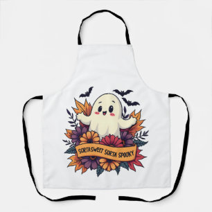 Sorta Sweet Sorta Spooky Halloween Ghost Fall Love Apron