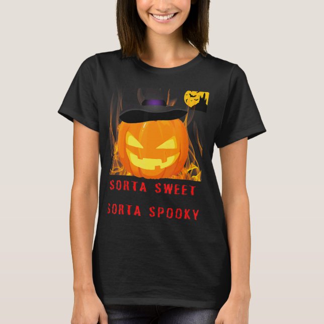 sorta sweet sorta spooky  Halloween T-Shirt (Front)