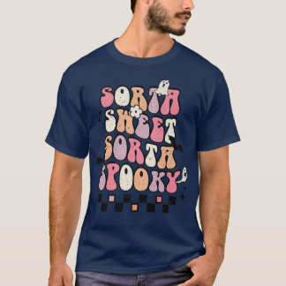 Sorta Sweet Sorta Spooky Season Boo Squad Funny Ha T-Shirt