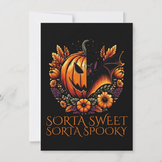 Sorta Sweet Sorta Spooky Thank You Card (Front)