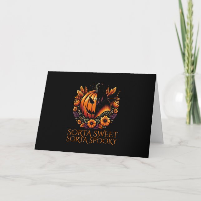 Sorta Sweet Sorta Spooky Thank You Card (Front)