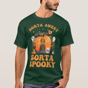 Sorta Sweet Sorta Spooky Watercolor Haunted House T-Shirt