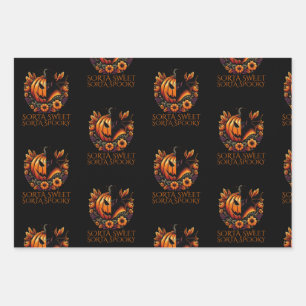 Sorta Sweet Sorta Spooky Wrapping Paper Sheet