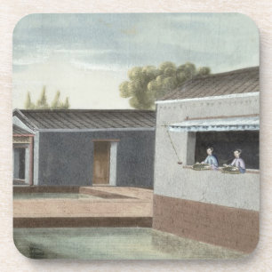 Sorting tea (w/c on paper) 2 coaster