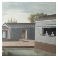Sorting tea (w/c on paper) 2