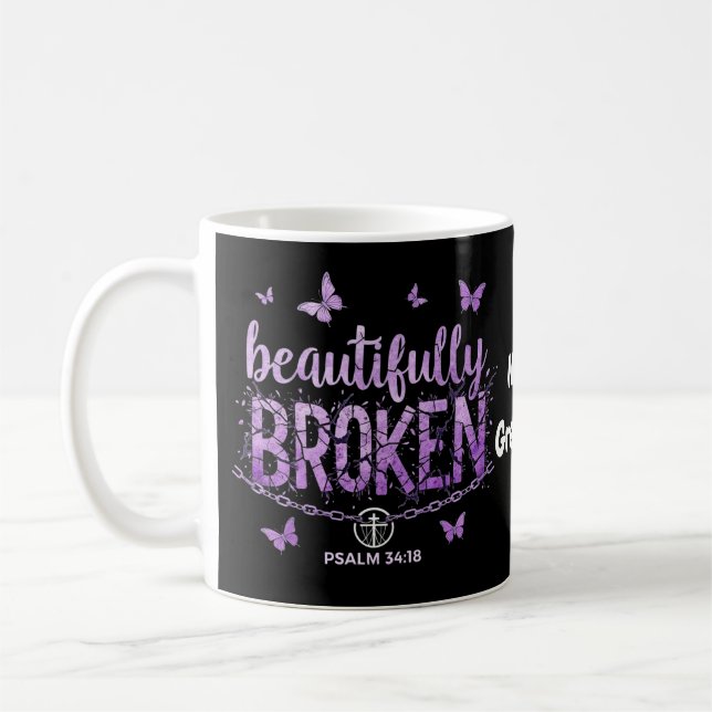 SOS Beautifully Broken Raising Awareness & Support Coffee Mug (Left)