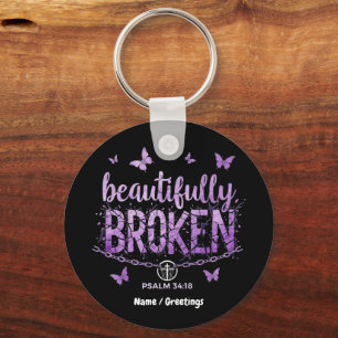SOS Beautifully Broken Raising Awareness & Support Key Ring
