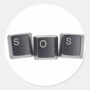 SOS CLASSIC ROUND STICKER