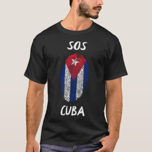 SOS Cuba Cuban DNA Cuba Libre Freedom & Libertad T-Shirt