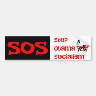 SOS, Stop Obama Socialism Bumper Sticker