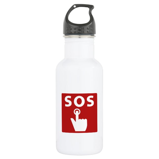 SOS, Subway Sign, Japan 532 Ml Water Bottle (Front)