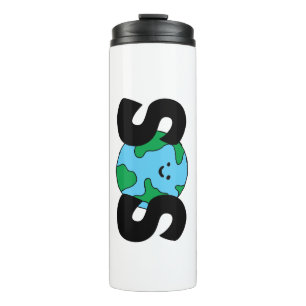 SOS World Ecofriendly Icon Happy Earth Clipart Eco Thermal Tumbler