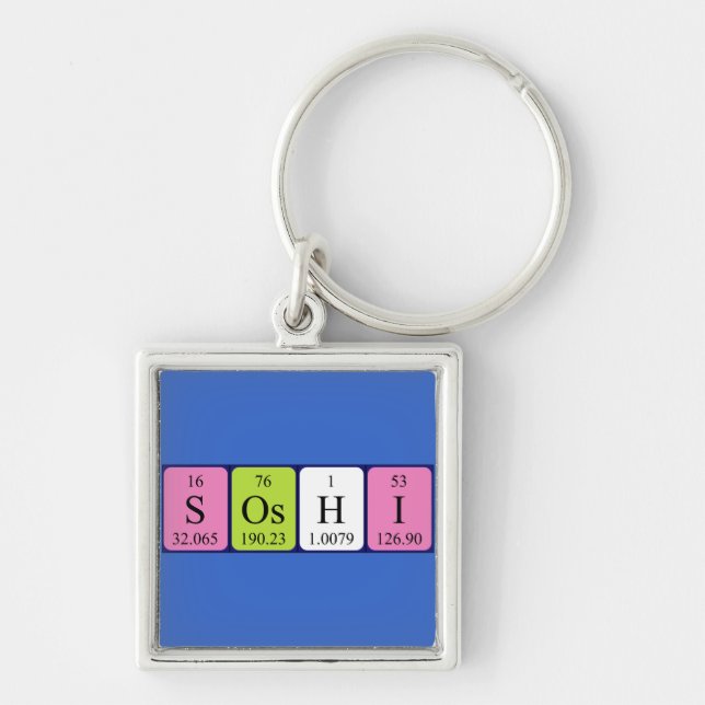 Soshi periodic table name keyring (Front)