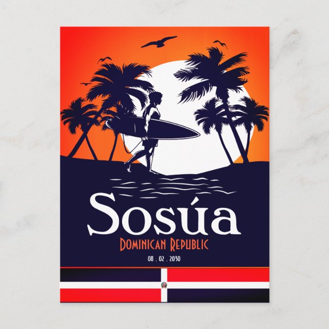 Sosúa Beach Dominican - ‌Vintage souvenirs 60s Postcard (Front)