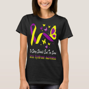 Sotos Syndrome Awareness Butterfly Support Yellow T-Shirt