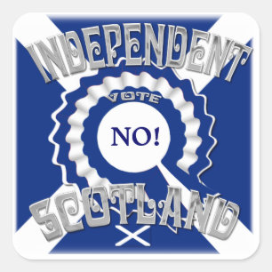 Sottish Independence Campaign Vote No Square Sticker