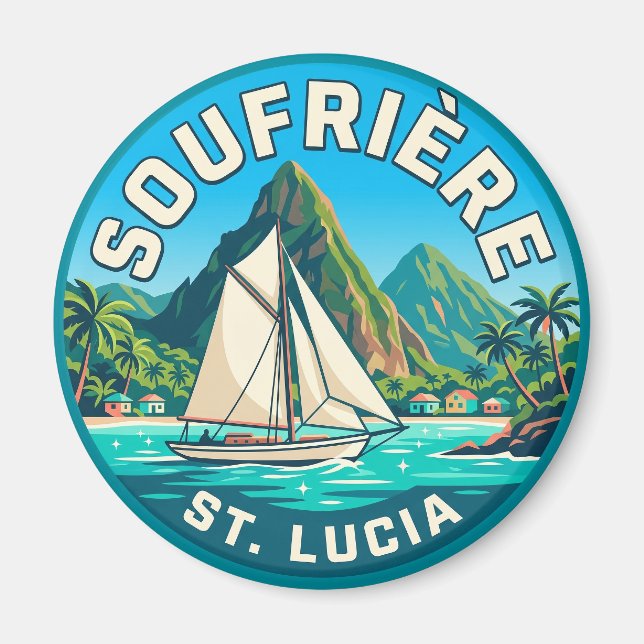 Soufrière St. Lucia Magnet (Front)