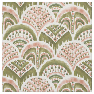 SOUL ARMOR Boho Blush Gold Mermaid Scallop Fabric