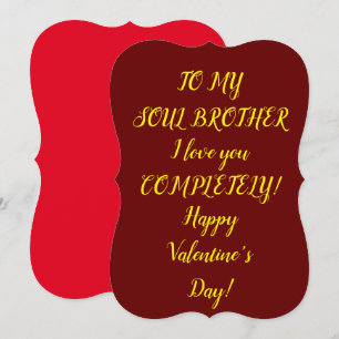 Soul Brother Flat Valentine's Day Card