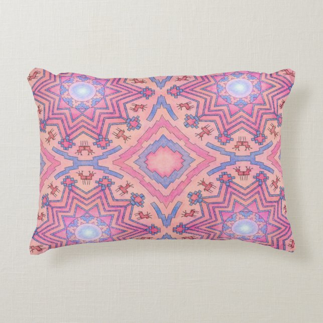 Soul Circle - Folklore Mandala of Inner Peace Decorative Cushion (Front)