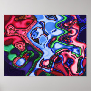 Soul Collision Original Colourful Abstract Art Poster