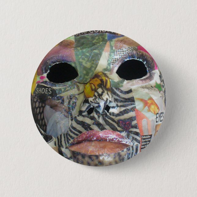 Soul Comes In All Colours Mask 6 Cm Round Badge (Front)