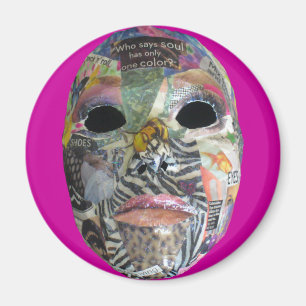 Soul Comes In All Colours Mask Magnet