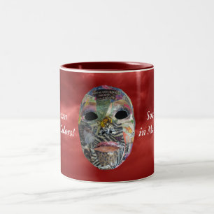 Soul Comes In All Colours Mask Two-Tone Coffee Mug