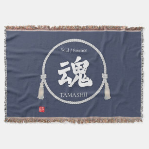 Soul & Essence – Japanese Kanji Throw Blanket