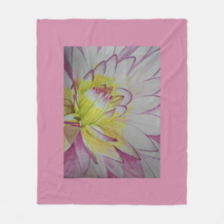 Soul Food Dahlia Watercolor Fleece Blanket