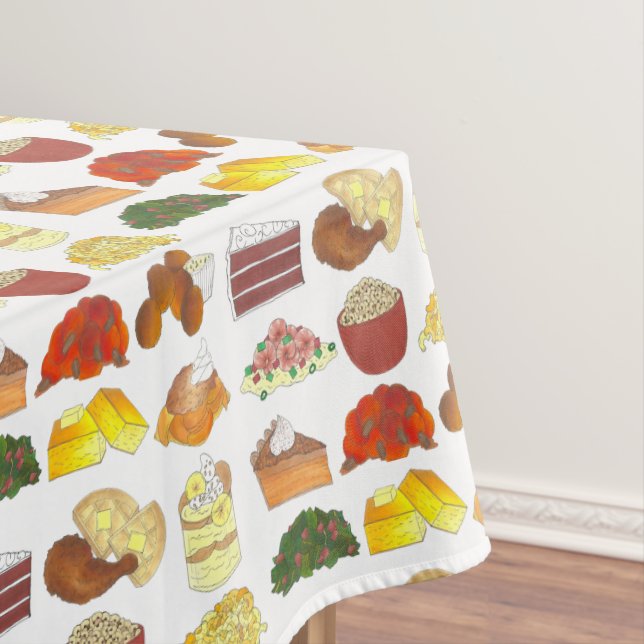 Soul Food Favourites Foodie Southern Cuisine Tablecloth (In Situ)