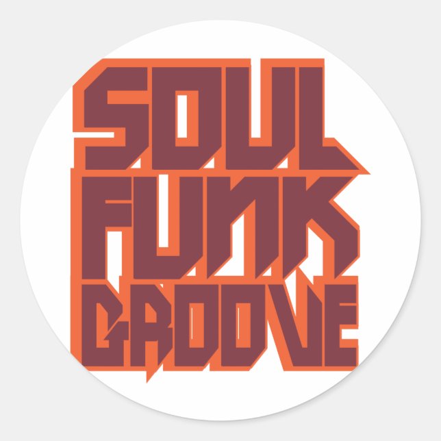 Soul Funk Groove Classic Round Sticker (Front)