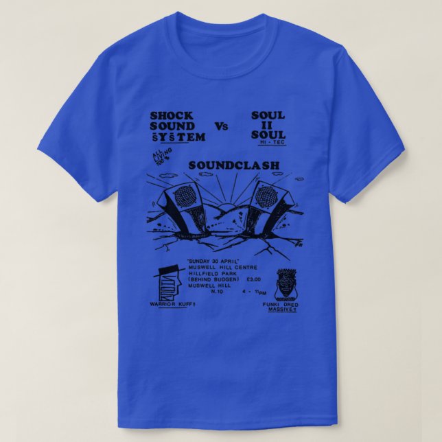 Soul II Soul Soundclash 80s Flyer Art T-Shirt (Design Front)