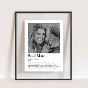 Soul Mate Dictionary Definition with Custom Photo Acrylic Sign