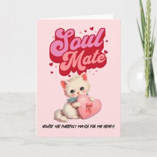 Soul Mate Retro Kity Valentine’s Day Card