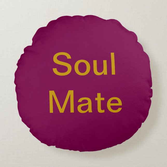 Soul Mate Round Pillow (Front)