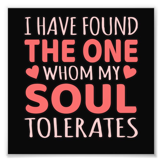 Soul Mate Valentine Romantic Valentines Day Couple Photo Print (Front)