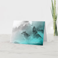 Soul Mate Wolves Wedding Card