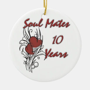Soul Mates 10 Years Ceramic Tree Decoration