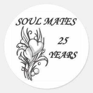 SOUL MATES 25 Years Classic Round Sticker
