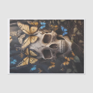 Soul Migration, Butterflies & Gothic Skull Tissue Paper