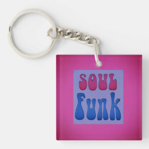 Soul Music Funky words graphics Key Ring