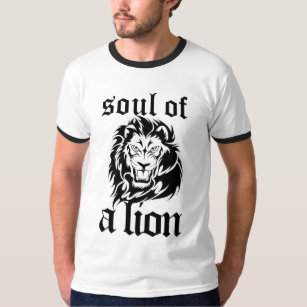 soul of a lion black t-shirt