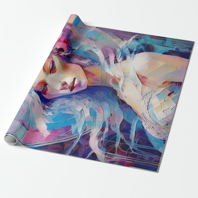 Soul of an Angel, Pastel Paper Collage  (Unrolled)