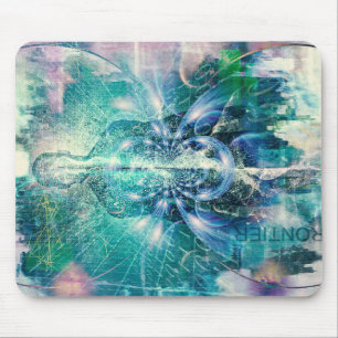 Soul or aura and binary code mouse mat