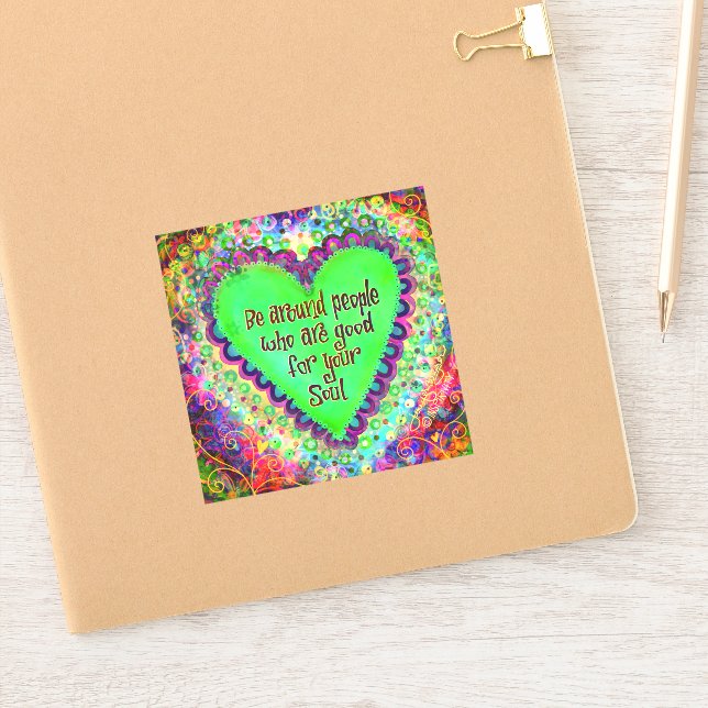 Soul People Green Heart Fun Trendy Inspirivity (Notebook)