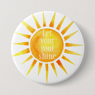 Soul Shine Inspiring Watercolor 7.5 Cm Round Badge