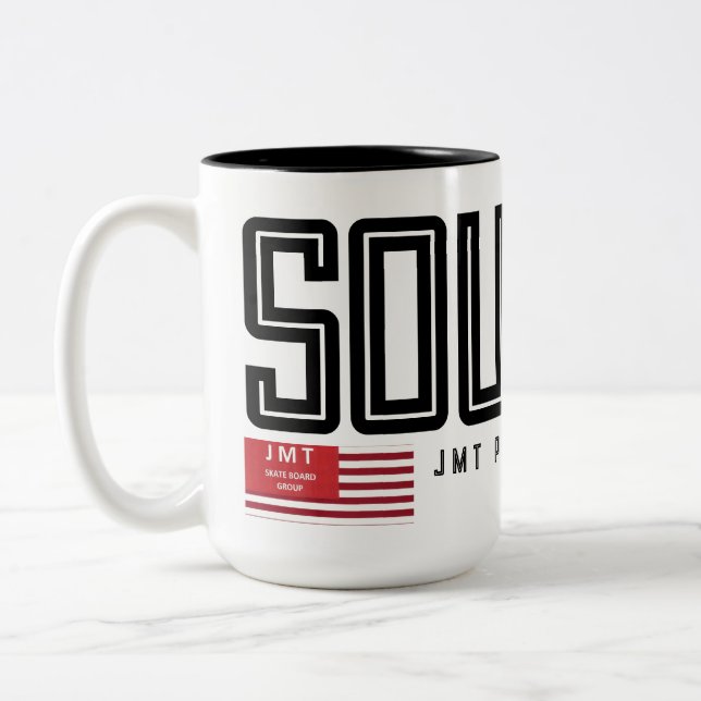 SOUL SIS   Two-Tone Mug, 15 oz Two-Tone Coffee Mug (Left)
